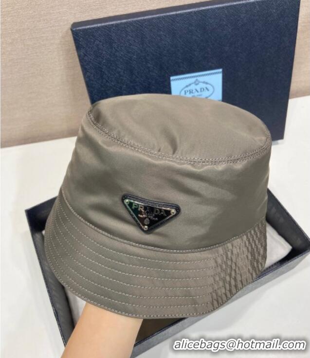 Super Quality Prada Nylon Bucket Hat 0929 Grey 2025