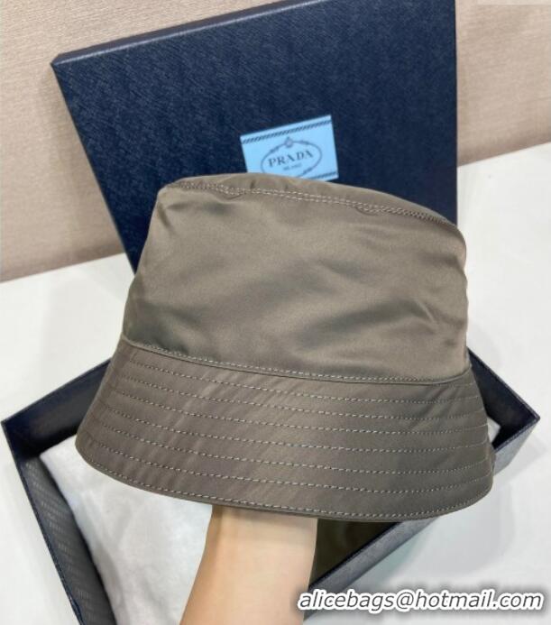 Super Quality Prada Nylon Bucket Hat 0929 Grey 2025