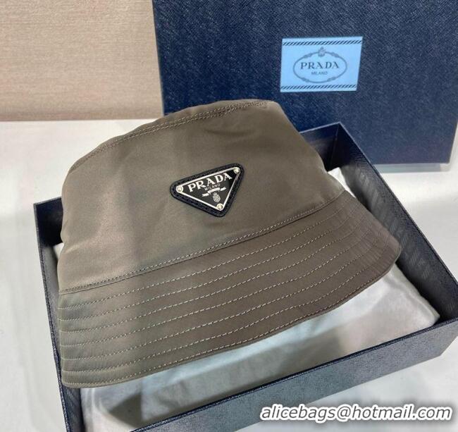 Super Quality Prada Nylon Bucket Hat 0929 Grey 2025