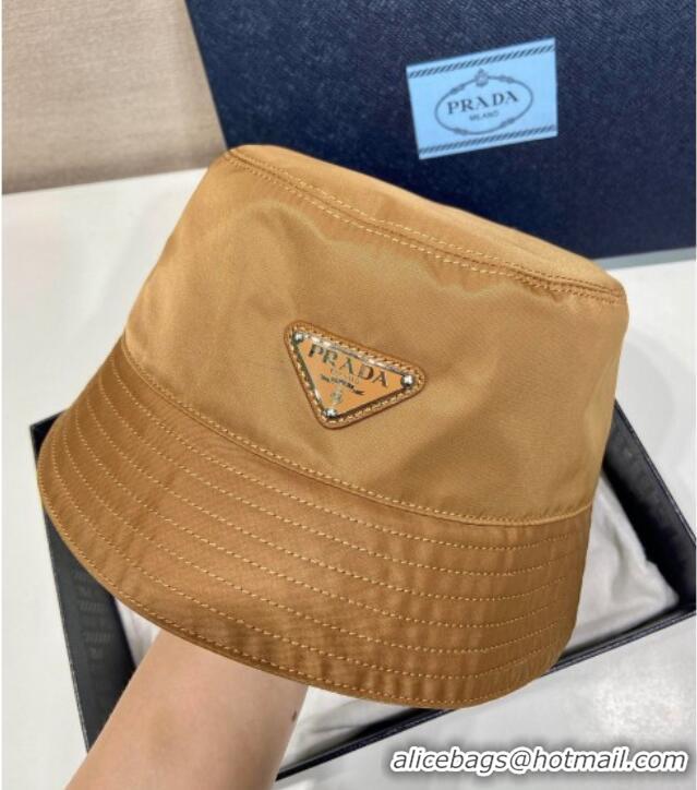 High Quality Prada Nylon Bucket Hat 0929 Brown 2025