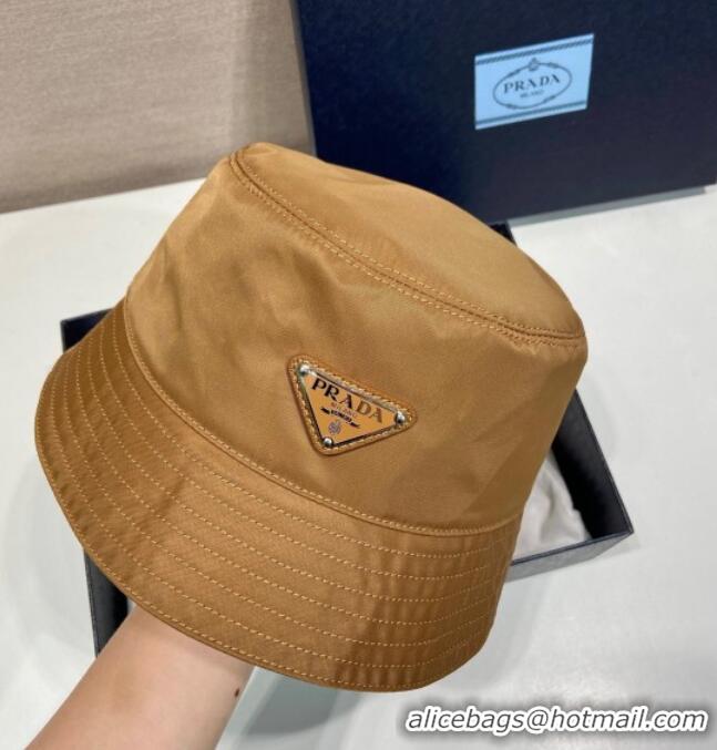 High Quality Prada Nylon Bucket Hat 0929 Brown 2025