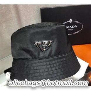 New Product Prada Nylon Bucket Hat 0929 Black 2025