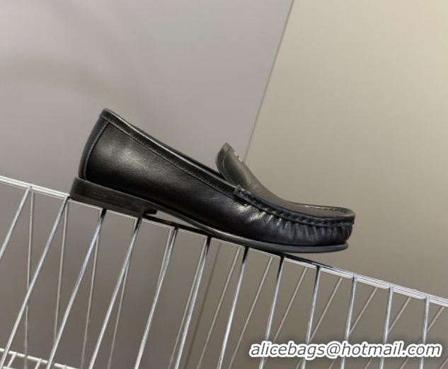 Grade Quality Miu Miu Leather Loafers Black 5D499E 0826004