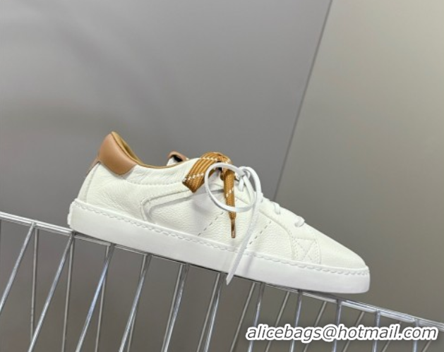 Best Grade Miu Miu Leather Sneakers White/Brown MIU082601 0826008
