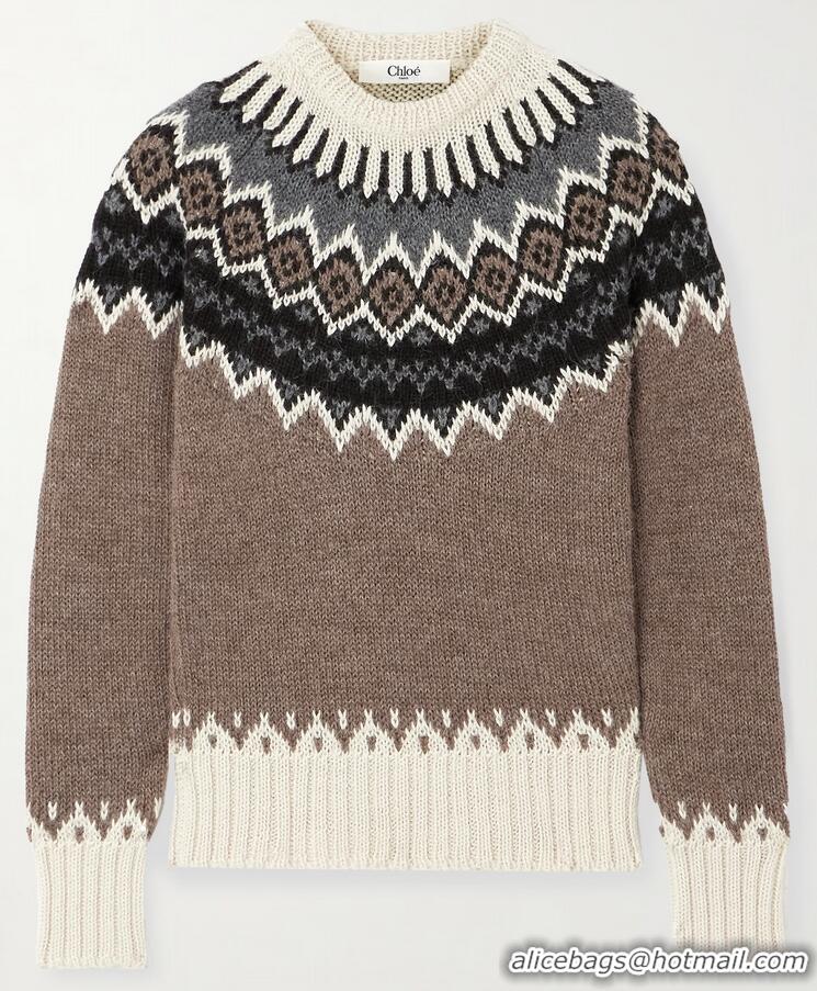 Spot Bulk Chloe Fair Isle Alpaca Merino Aool And Cashmere-blend Sweater C98645