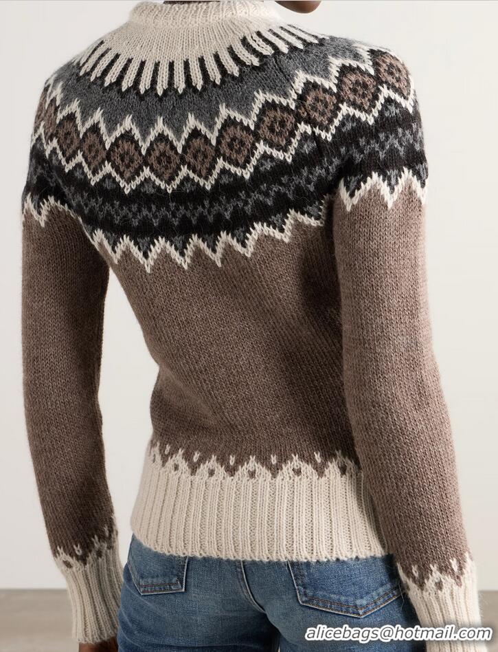 Spot Bulk Chloe Fair Isle Alpaca Merino Aool And Cashmere-blend Sweater C98645