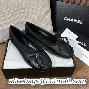 ​Market Sells Chanel Quilted Leather Ballet Flats CH4472 Black 2025