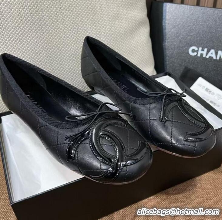 ​Market Sells Chanel Quilted Leather Ballet Flats CH4472 Black 2025