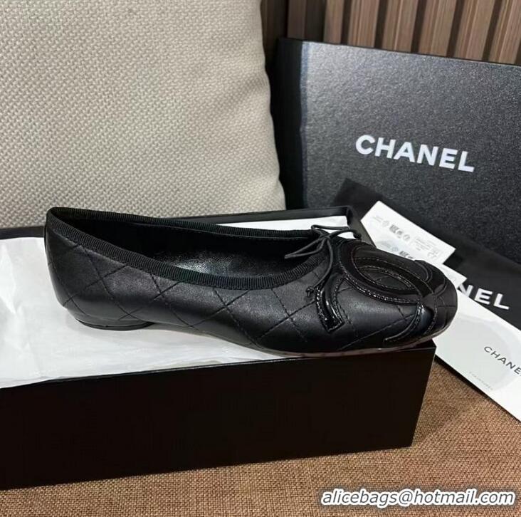 ​Market Sells Chanel Quilted Leather Ballet Flats CH4472 Black 2025