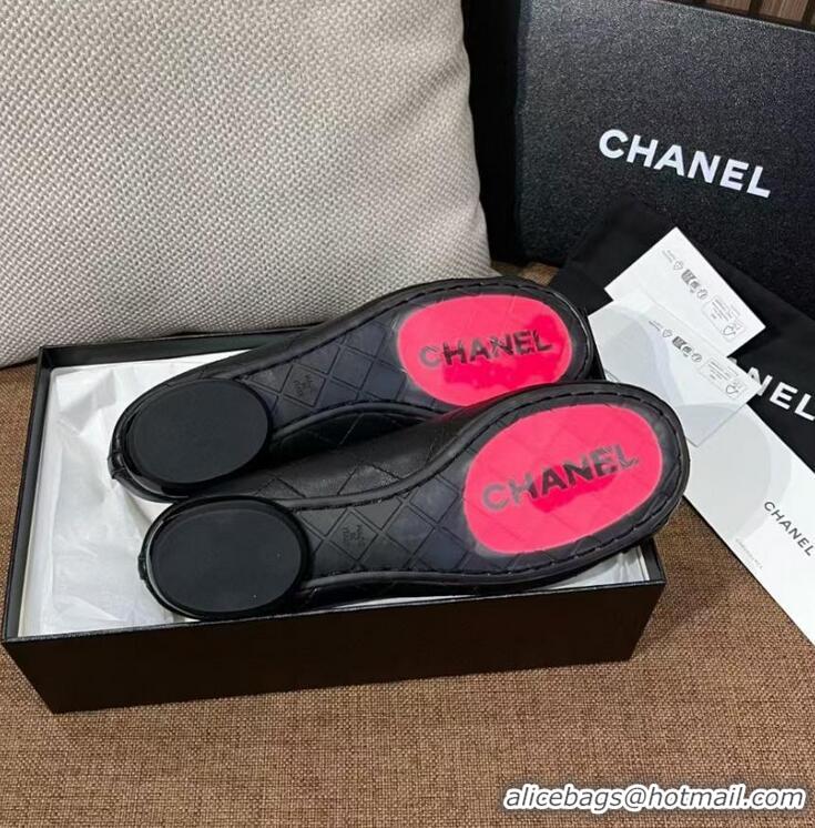 ​Market Sells Chanel Quilted Leather Ballet Flats CH4472 Black 2025