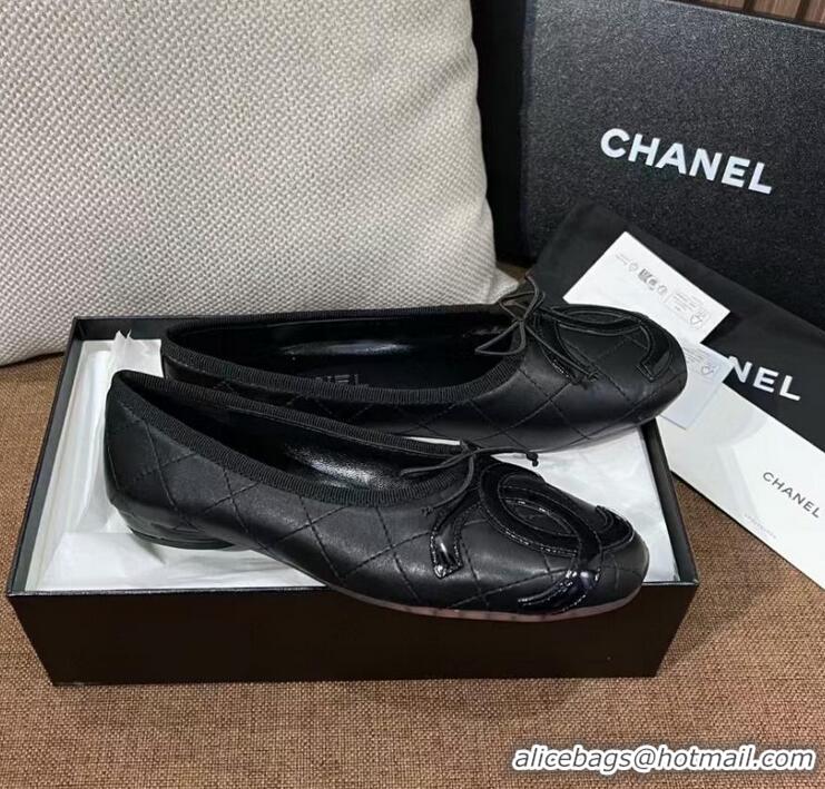 ​Market Sells Chanel Quilted Leather Ballet Flats CH4472 Black 2025