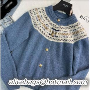 ​Best Price Celine Wool Cardigan C92601 Light Blue 2025