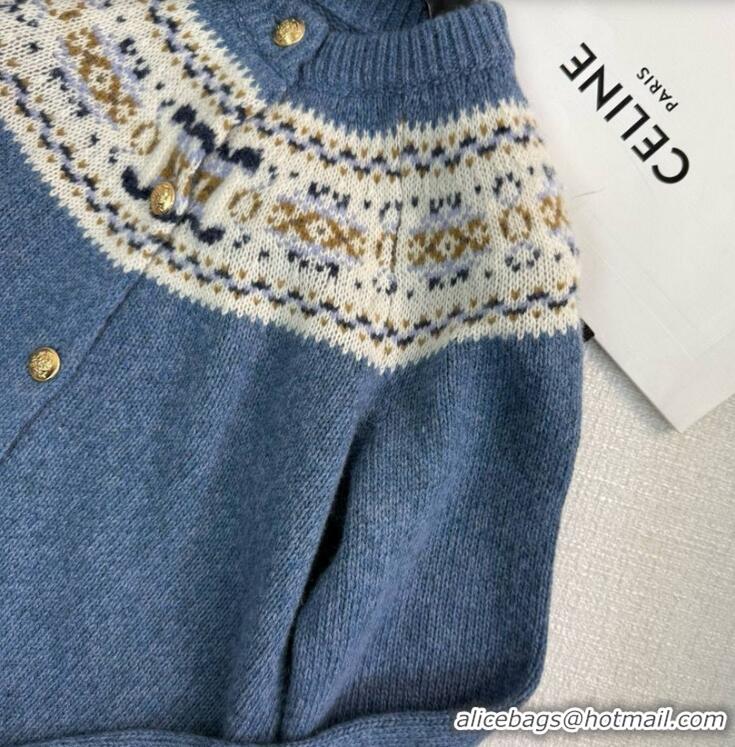 ​Best Price Celine Wool Cardigan C92601 Light Blue 2025