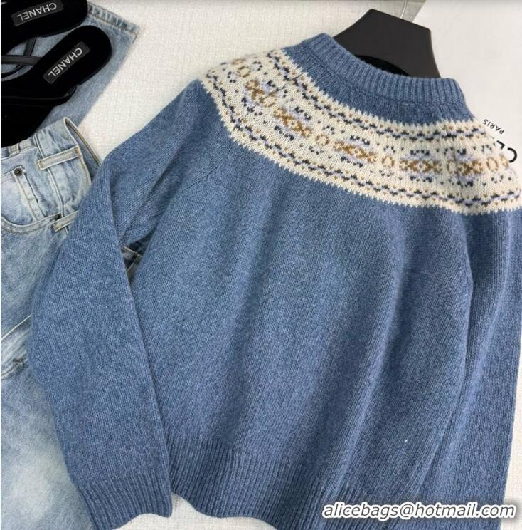 ​Best Price Celine Wool Cardigan C92601 Light Blue 2025