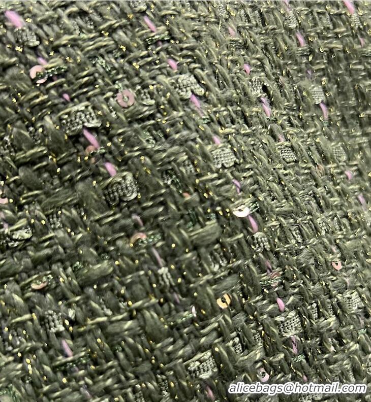 ​New Stylish Discount Chanel Embroidered Tweed Jacket CH1269 Black