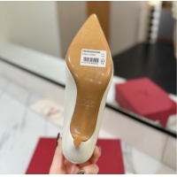 Good Product Valentino VLogo Signature Pumps 7.5cm in Calfskin Leather All White 2025 VA082104