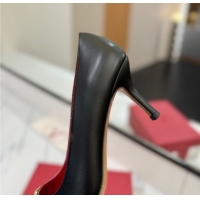 Luxurious Valentino VLogo Signature Pumps 7.5cm in Calfskin Leather Black2 2025 VA082104