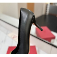 Unique Style Valentino VLogo Signature Pumps 7.5cm in Calfskin Leather Black/Gold 2025 VA082104