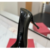 Good Looking Valentino VLogo Signature Pumps 7.5cm in Patent Calfskin All Black 2025 VA082104