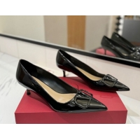 Big Discount Valentino VLogo Signature Pumps 4.5cm in Patent Calfskin Black 2025 VA082104