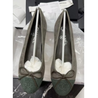 ​Luxury Cheap Chanel Suede Classic Ballet Flat 322048 Green