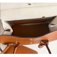 Famous Brand Loro Piana Loom Top Handle bag L25 in Smooth Calfskin Leather 0925 Brown 2025