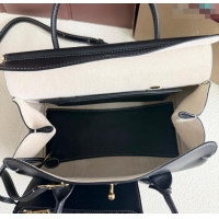 Famous Brand Loro Piana Loom Top Handle bag L25 in Smooth Calfskin Leather 0925 Black 2025