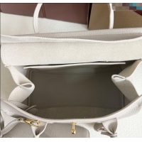 Good Taste Loro Piana Loom Top Handle bag L25 in Grained Calfskin Leather 0925 Light Beige 2025