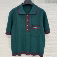 Buy Cheapest Gucci Tennis Polo Top 0620 Green 2025