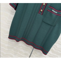 Buy Cheapest Gucci Tennis Polo Top 0620 Green 2025