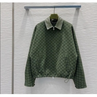 Famous Brand Gucci GG Zip Jacket 0716 Green 2025