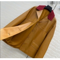 Unique Discount Gucci Sheepskin Jacket 0717 Brown 2025