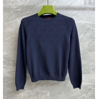 Famous Brand Gucci Knit Cardigan G072405 Deep Blue 2025