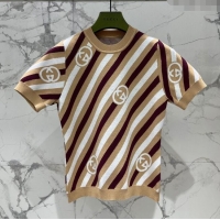 Good Quality Gucci Wool Short-sleeved Sweater G072407 2025