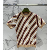 Good Quality Gucci Wool Short-sleeved Sweater G072407 2025