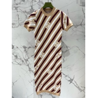 Top Quality Gucci Wool Dress G072411 Brown 2025