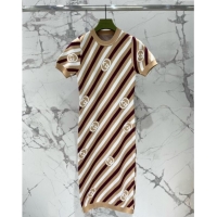 Top Quality Gucci Wool Dress G072411 Brown 2025