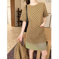 Particularly Recommended Gucci GG Dress with Crystals G82139 Brown 2025