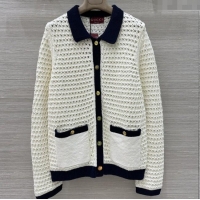 ​Low Cost Gucci Knit Cardigan G82106 White 2025