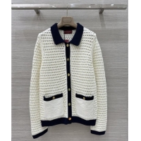 ​Low Cost Gucci Knit Cardigan G82106 White 2025