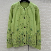 Super Quality Gucci Cashmere Cardigan G090110 Green 2025