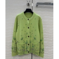 Super Quality Gucci Cashmere Cardigan G090110 Green 2025