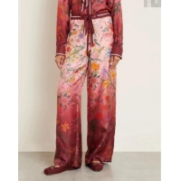 Buy Fashionable Gucci Printed Silk Pants G0902227 Pink/Red 2025