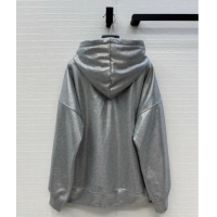 Famous Brand Gucci Cotton Sweatshirt GG090403 Silver Grey 2025