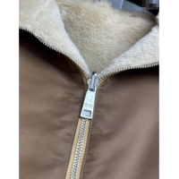 Top Quality Prada Wool Nylon Reversible Vest PR091958 Brown/Beige 2025