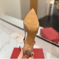 Perfect Valentino VLogo Signature Slingback Pumps 8cm in Matte Calfskin Dusty Beige 2025 VA082110