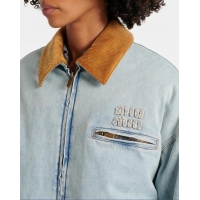 Most Popular Miu Miu Logo Denim Puffer Jacket M9560