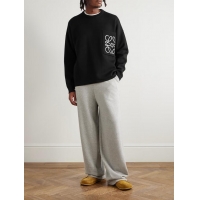 Best Price Loewe Anagram Logo-Intarsia Knitted Sweater L5980 Black