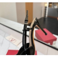 Generous Valentino VLogo Signature Slingback Pumps 8cm in Patent Calfskin Black2 2025 VA082111