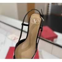 Perfect Valentino VLogo Signature Slingback Pumps 4.5cm in Patent Calfskin Black2 2025 VA082111